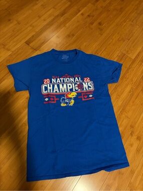 Kansas Jayhawks Royal Blue "National Champions" T-Shirt 2022